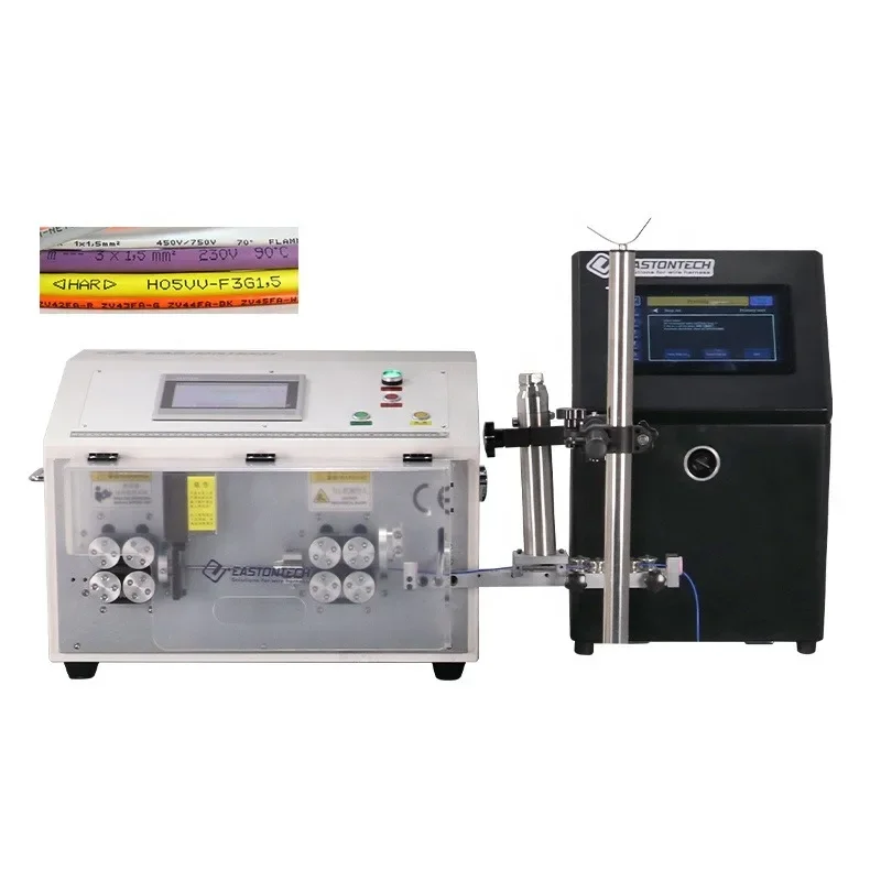 EW-05A+P Factory Price Convenient Cable Wire stripping Printing Machine and inkjet printer machine