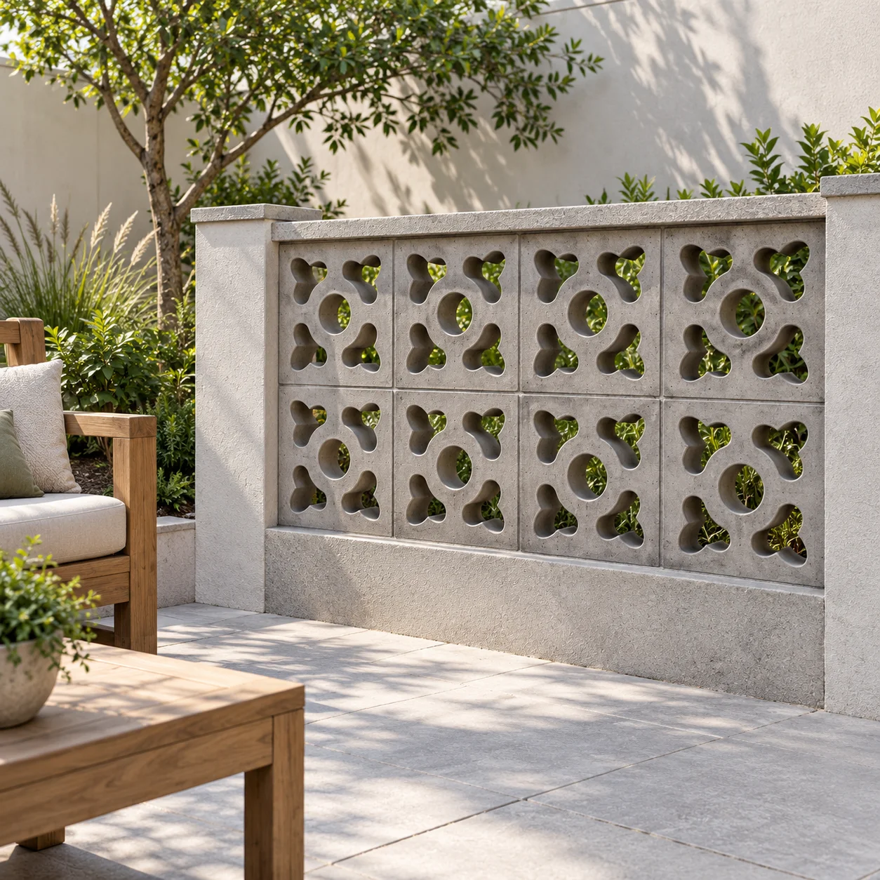 Concrete Molds Trefoil Screen Block 30x30x10cm, Easy Demold Reusable Plastic Garden Patio Courtyard Wall Divider Decor Home