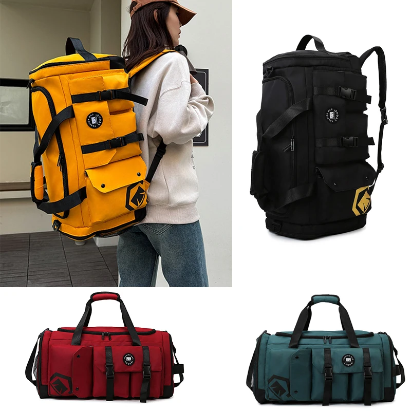 

Large Tactical Backpack Women Gym Fitness Travel Tote Luggage Handbag Shoulder Shoe Pocket Duffle Sports Bag For Men Rucksack