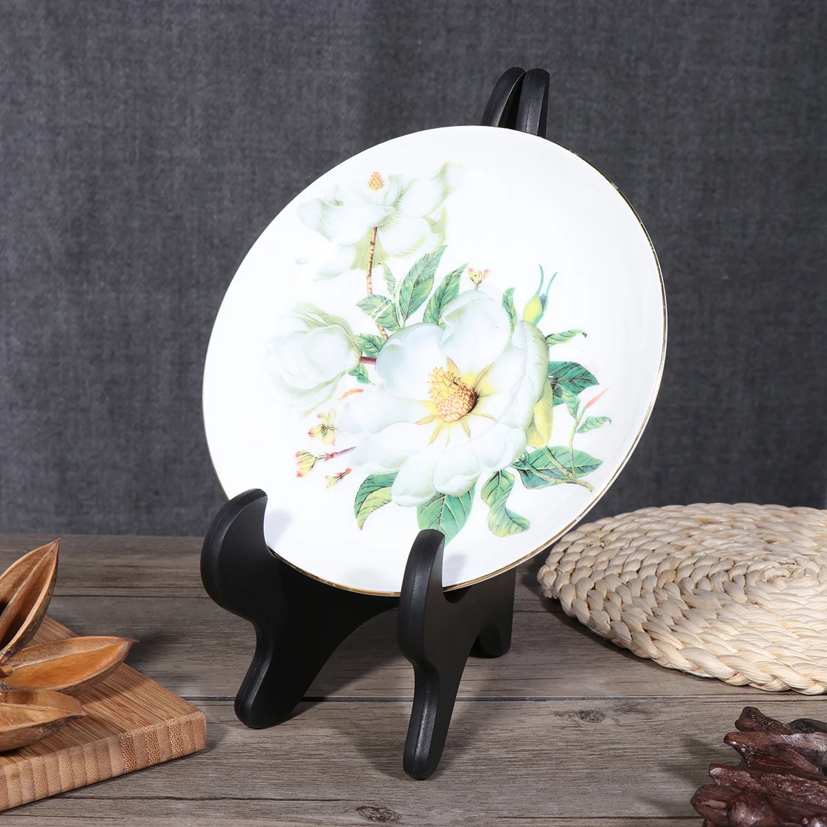 

4pcs Bowl Plate Black Plastic No Installation Space Saving Dish Drying Storage For Kitchen Hotel Restaurant Use Plate Rack Dish