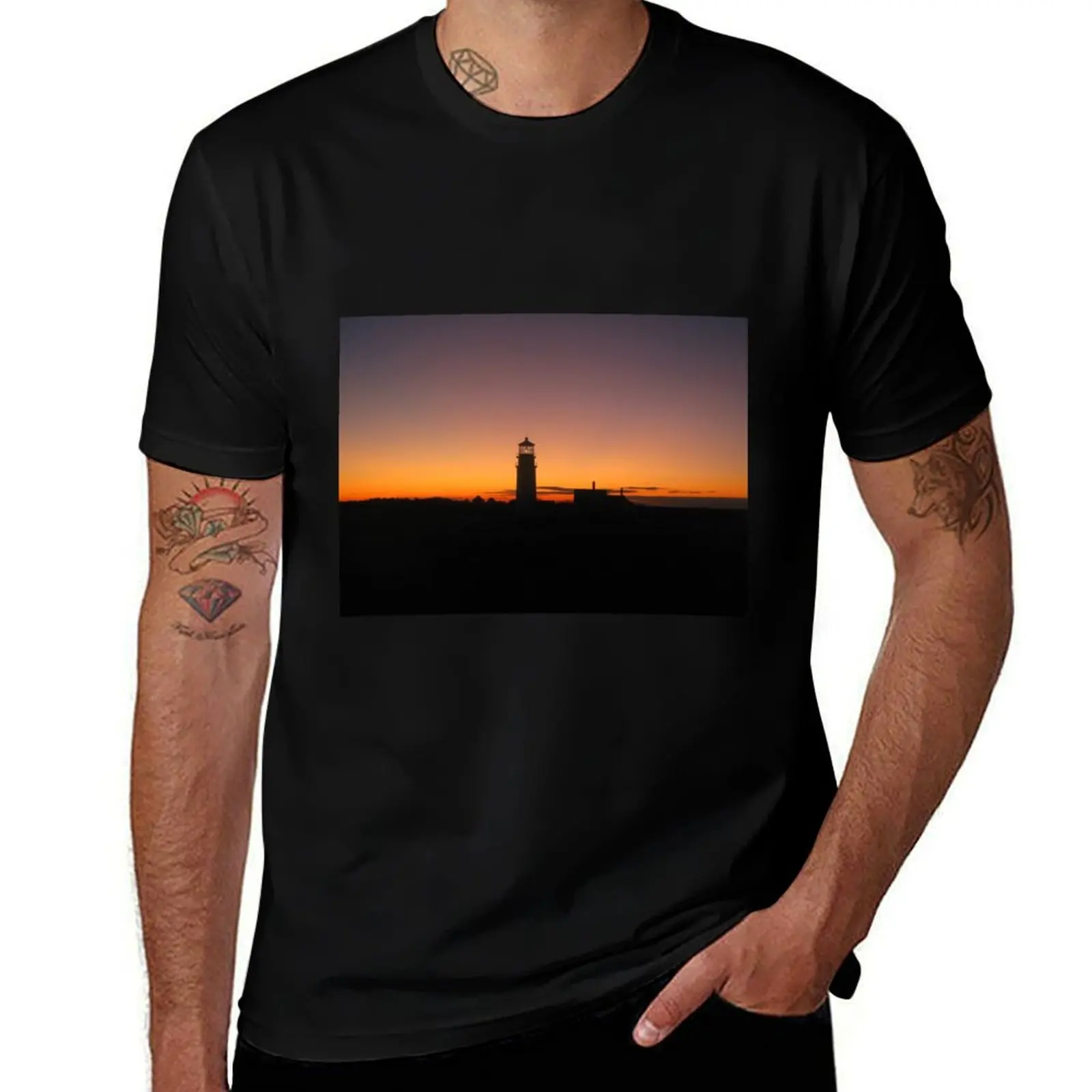 

Highland Light Cape Cod Sunset T-Shirt football t shirt plus sizes Anime t-shirt mens t shirts top quality