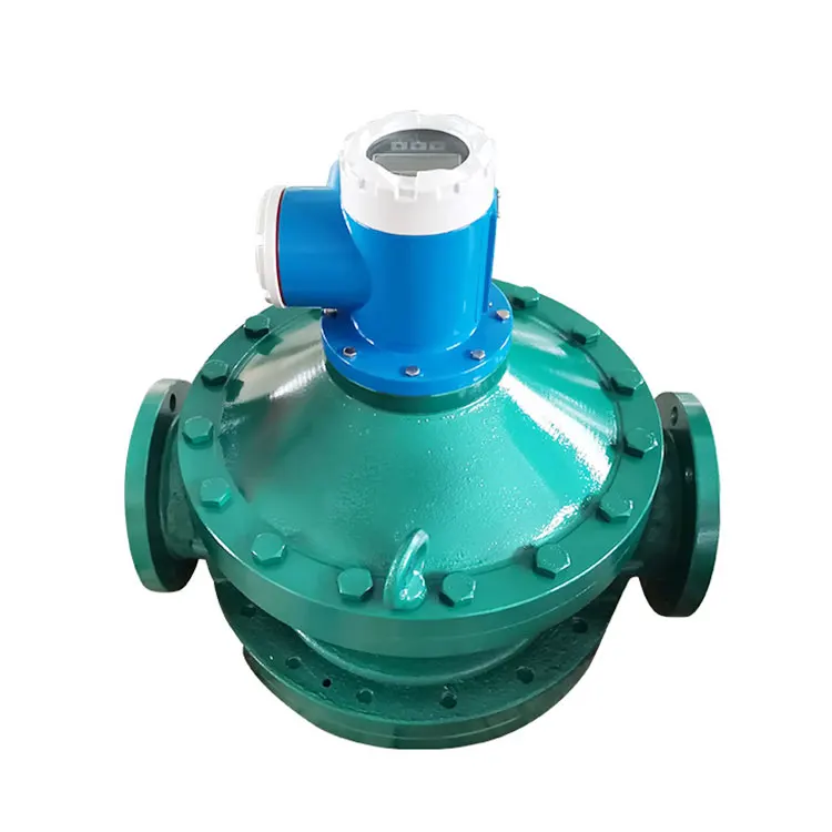 

OEM Diesel Oval Gear Flowmeter Gasoline Fuel Oil Mechanical Marine Elliptical Gear Flow Meter Pointer Back to zero Flange DN40
