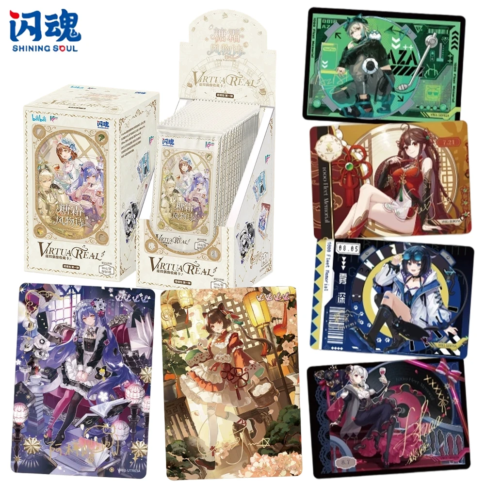 shining-soul-virtuareal-virtual-idol-wonderland-vol1-cards-full-sealed-box-cute-vtuber-rare-foil-collectible-anime-cards-gift