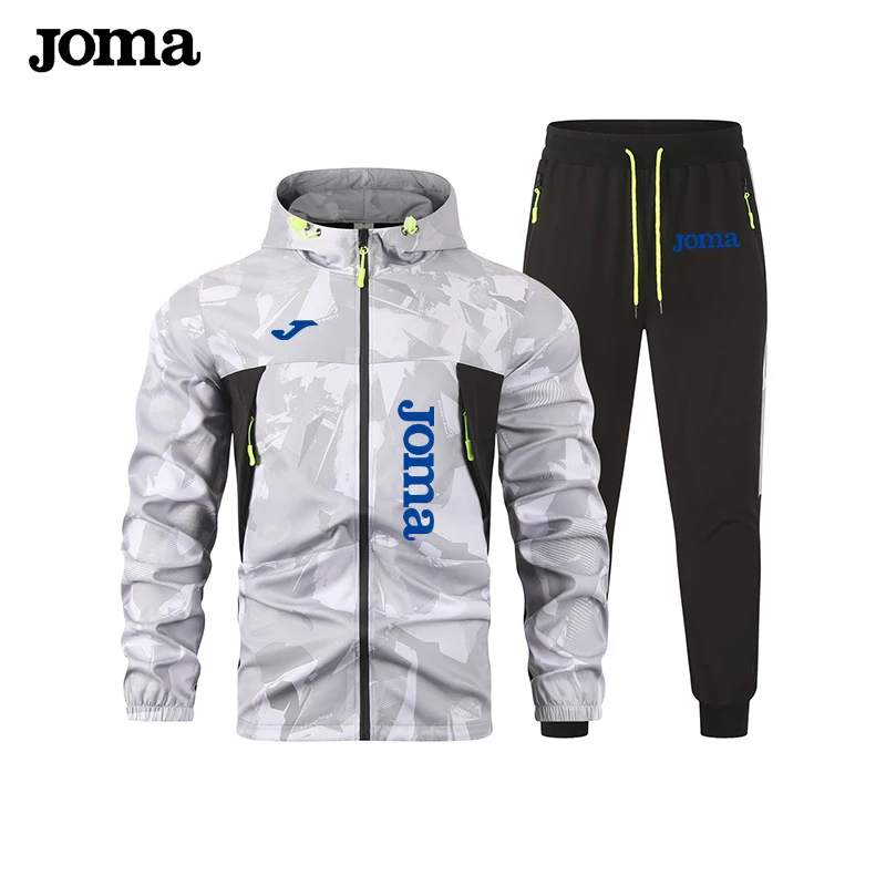 Joma popular ropa deportiva de dos piezas para hombre, traje para correr, ropa deportiva, Sudadera con capucha, sudadera con cremallera, ropa para actividades al aire libre