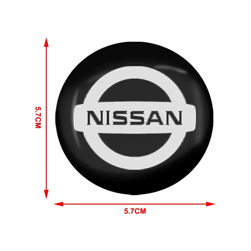 56mm Aluminum Alloy Car Wheel Center Decal Hub Sticker For Nissan X-trail Qashqai Note Juke leaf Sentra Patrol Car Styling