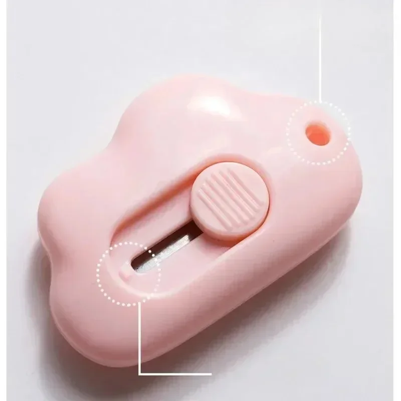 1/3/5PCS Kawaii Candy Color Clouds Mini Portable Ulity Knife Box Cutter Opener Pocket Stretch Paper Cutters School Office Suppli