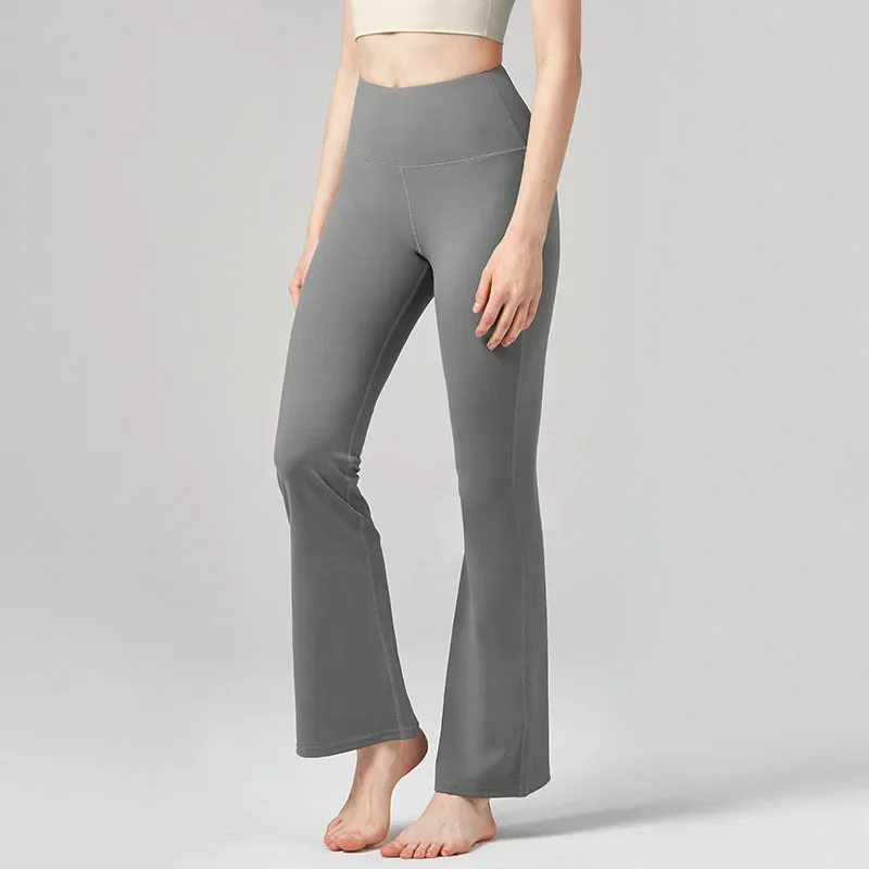 Pantalon amincissant taille haute pour femme, pantalon à jambe large affati ée, fitness, yoga, danse sportive