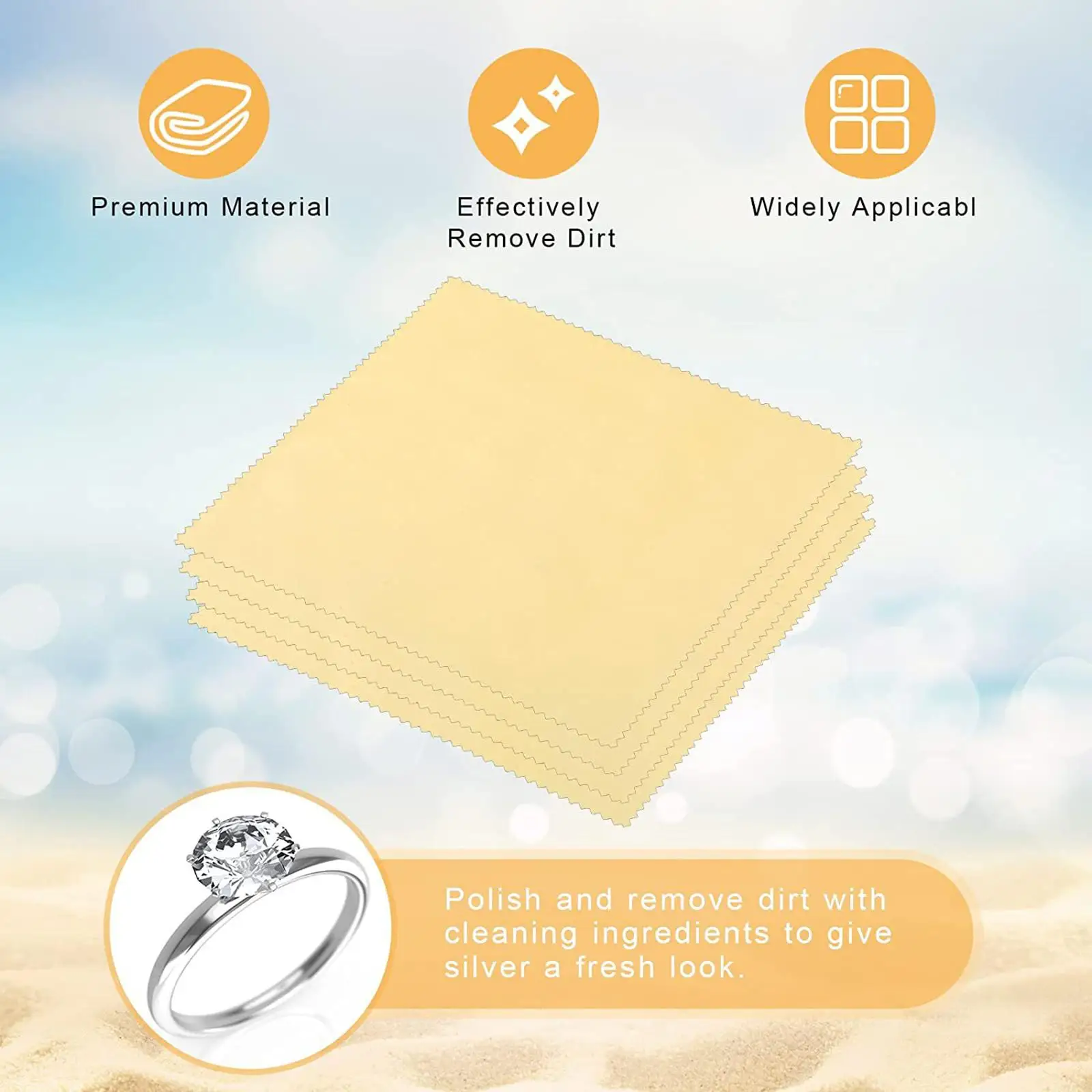 

Cleaning Cloth Cleaning Set Storage Bags Wiping for Jewelry Coins Valuables