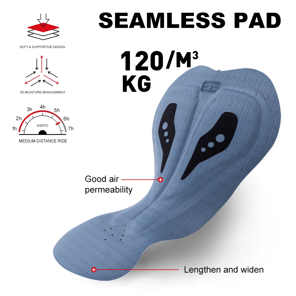 Santic High Quality Men's Racing Cycling Jersey Sets Summer Long Sleeved Cycling Jersey Imported Seat Cushion Bib Shorts Suits