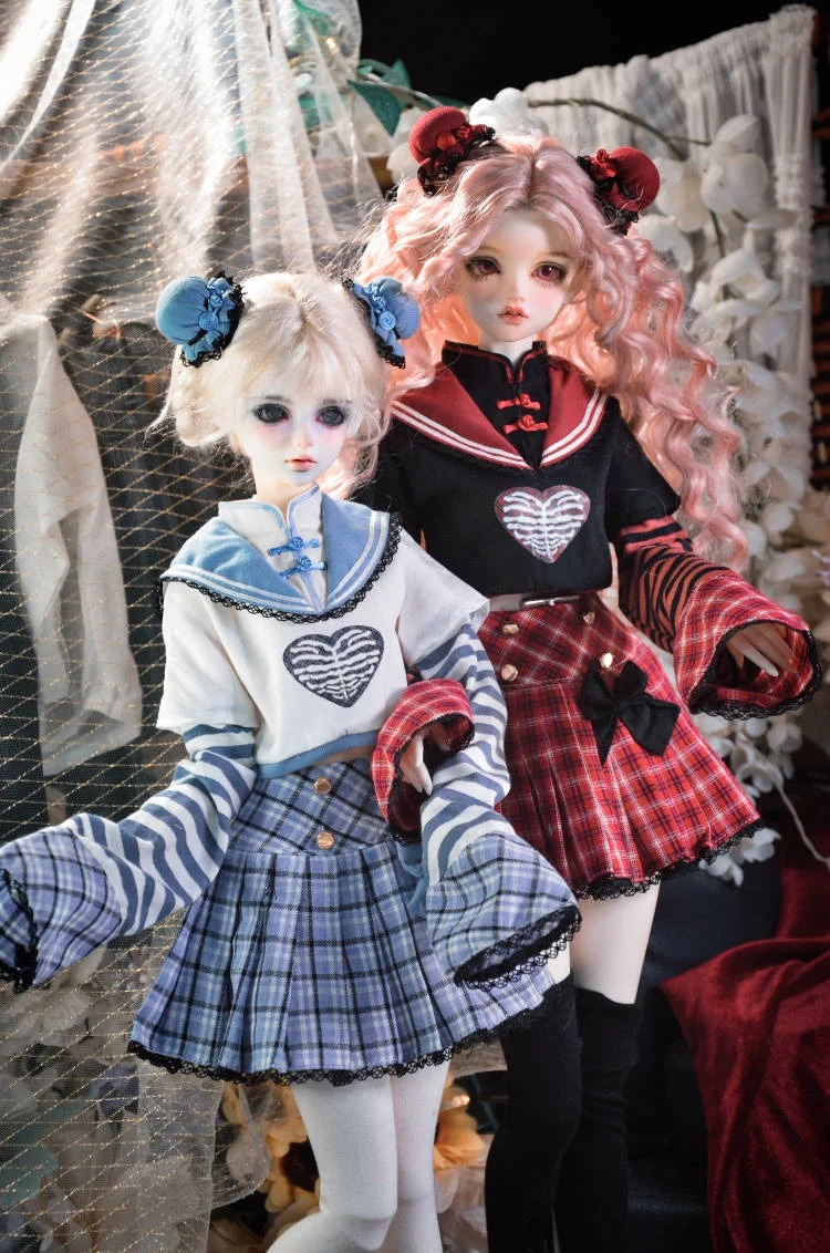 BJD doll clothes suitable for 1/3 size cute doll clothes set BJD doll clothes 1/3 doll accessories (4 points)