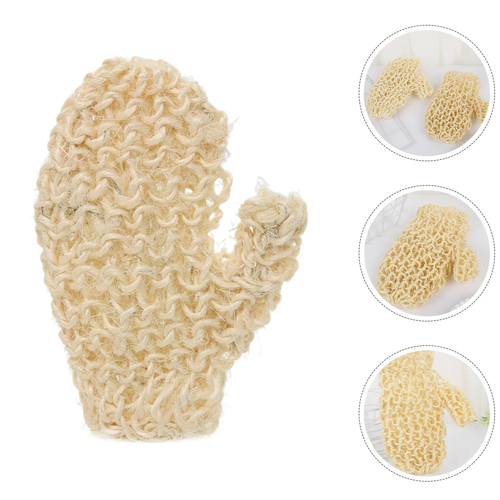 

Braided Shower Gloves Scrubbing for Body Exfoliating Mitts Mittens Thumb Skin Exfoliator Bath Sisal
