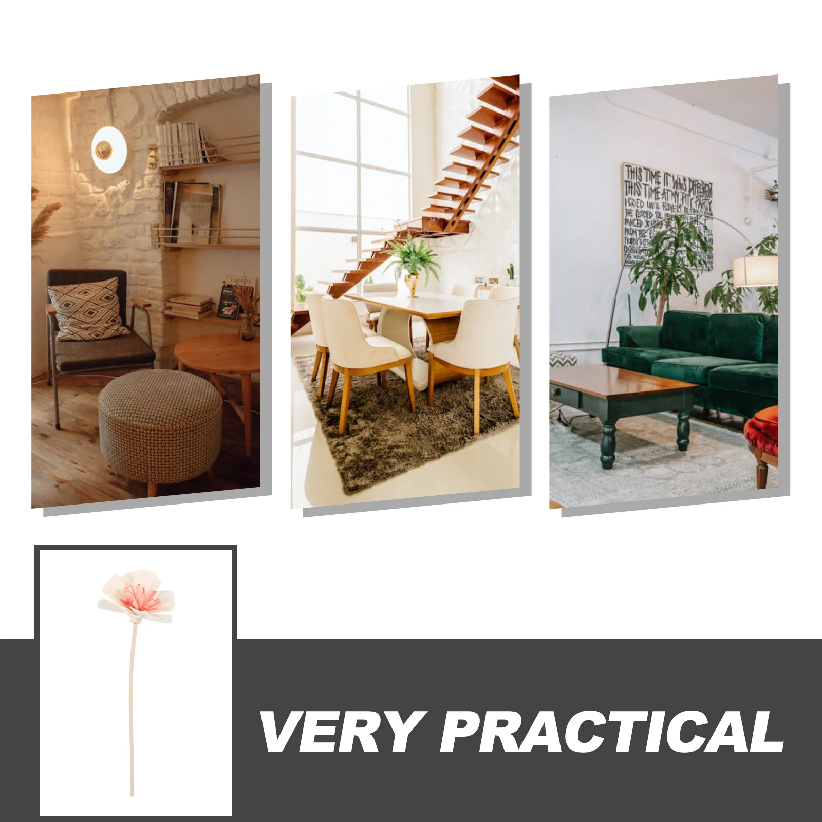 

5pcs Aroma Bottle Flower Diffuser Sticks Natural Rattan Reed For Essential Oil Room Fragrance Decor Aromatherapy Accessories