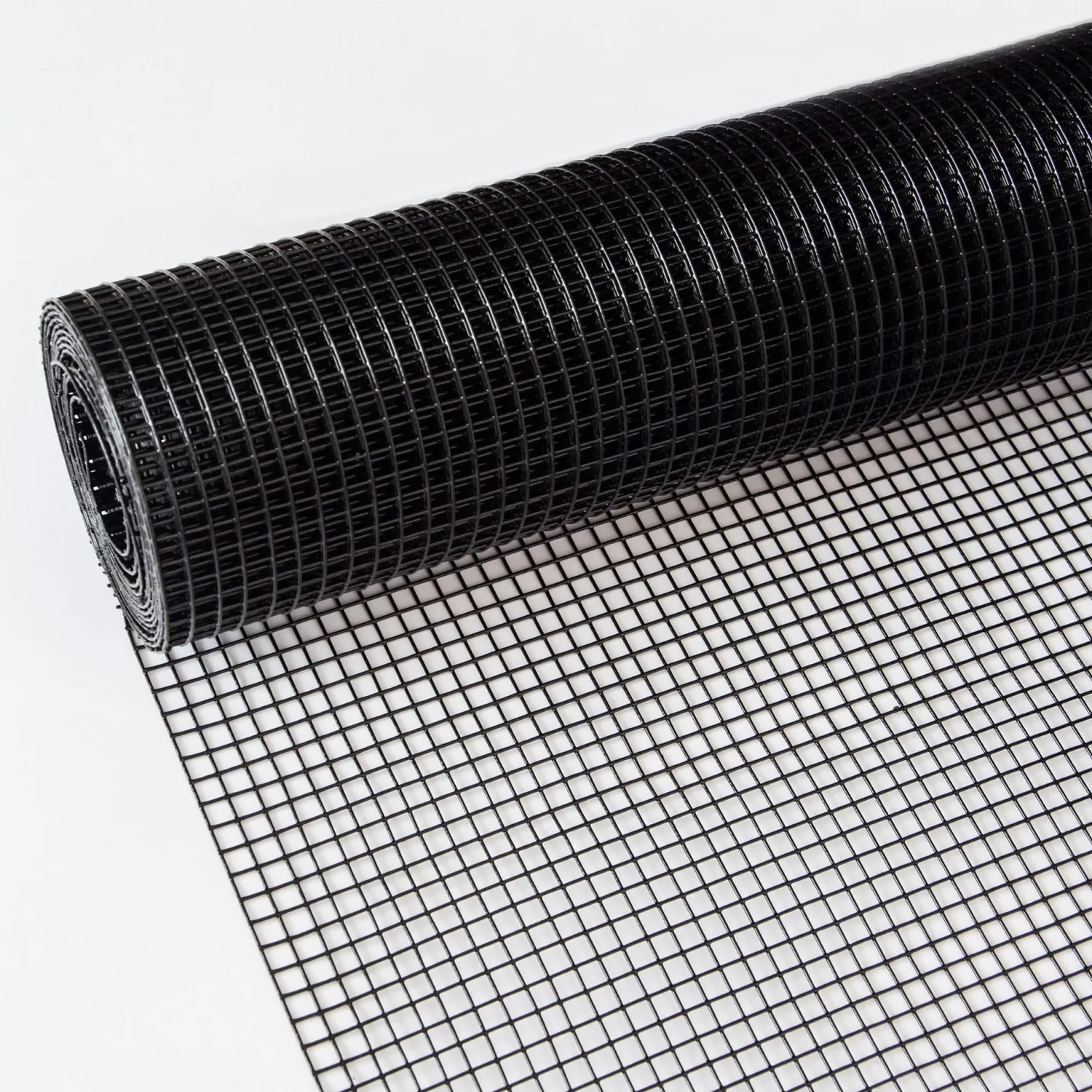 48 inch×50 ft Black Vinyl Coated Hardware Cloth, 19 Gauge 1/2 inch Black PVC Hardware Cloth, Black Welded Wire Fence Supports P