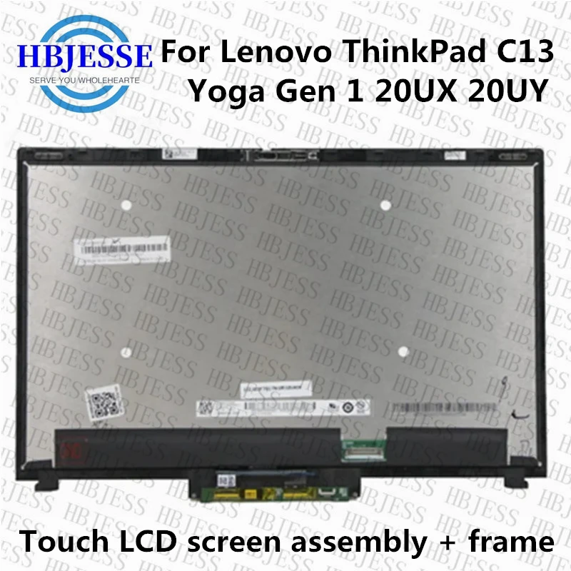 

For Lenovo ThinkPad C13 Yoga Gen 1 Chromebook 20UX 20UY LCD Touch Screen Display Assembly 5M10Z54438 5M10Z54435 5M10Z54434 FHD