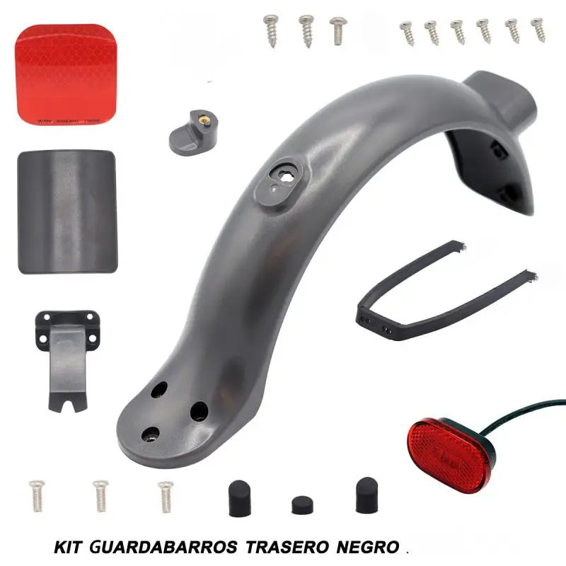 

Rear Wheel Fender for Xiaomi Scooter 1S Pro 2 Back Mudguard Wing Taillight Hook License Plate 8.5 Inch Tire Fender Support Parts