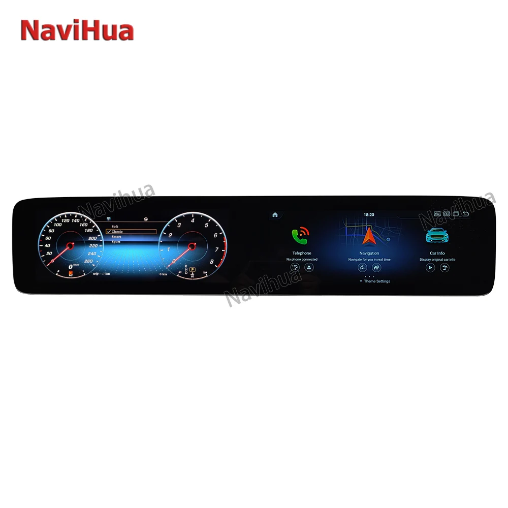 NaviHua New Arrival For Mercedes Benz E Class W213 2017 2019 Dual Screen Upgrade Multimedia Android Car Radio Auto LCD Dashboard