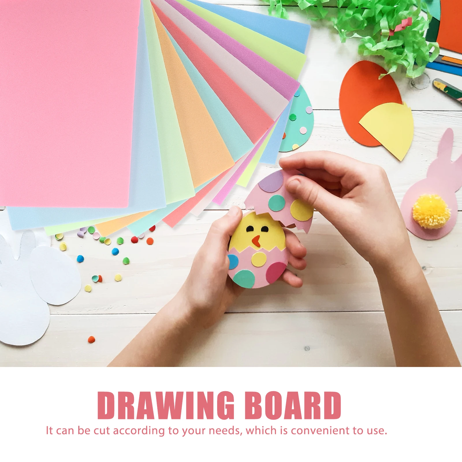 

10 Sheets Foam Paper Blow Molded Cardboard Diy Foams Project Handmade Materials Drawing Pad for Kids Reading Writing Toy Child