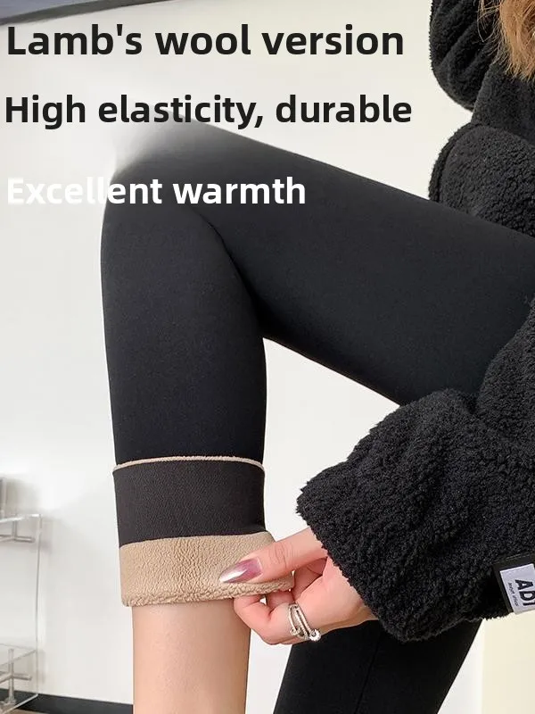 Pantaloni da yoga Thi foderati in Fce a vita alta Pantaloni a strati base da donna Capispalla autunnale Pantaloni caldi da arca di piccole dimensioni Camere