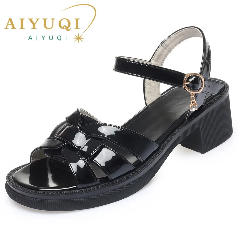 AIYUQI Women Sandals Rome 2024 Summer New Genuine Leather Women  Shoes Sandals Non-slip Fashion Sandals Ladies Footwear