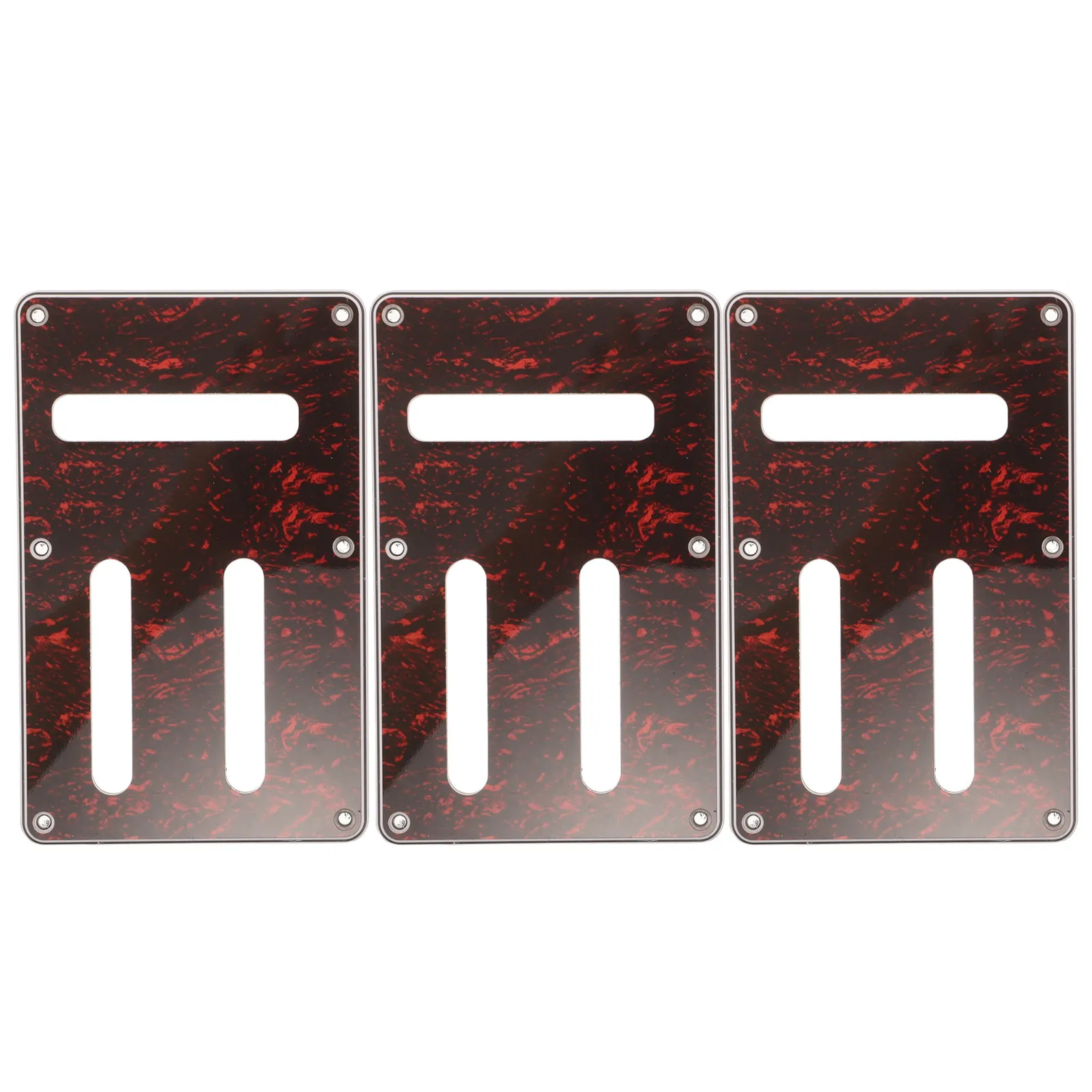3Pcs Guitar Back Plate Replacement Electric Guitar Rear Wiring Cover Plastic Control Cavity Plate Screw Mount for Repair