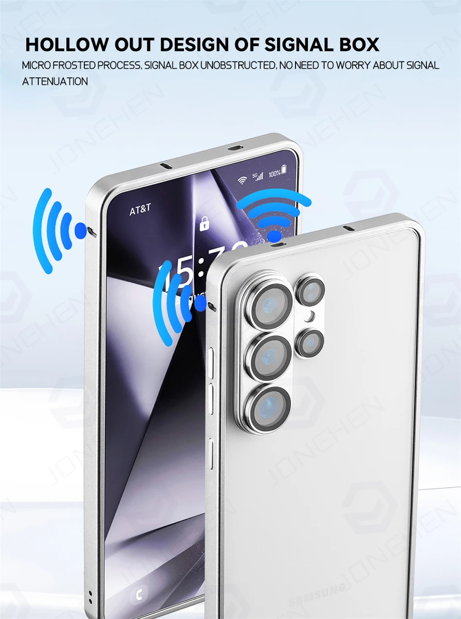 Luxuriöser Leichter Aluminium-Metallrahmen für Samsung Galaxy S25 S26 Ultra S26Ultra Legierungs-Stoßfänger Objektivschutzfolie Rückseitiges Zubehör – Detail 8