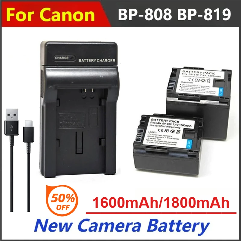 

BP-808 BP-819 Camera Battery Charger For Canon EOS FS300 FS306 FS100 XA10 FS11 FS10 FS21 FS22 FS31 HG30 HG21 HG20 HF21 HF11