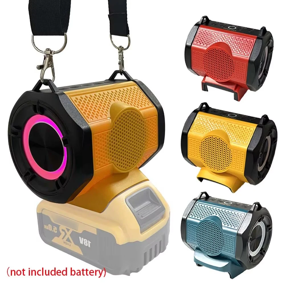 

Portable Bluetooth Speaker for Milwaukee/Makita/Dewalt/Bosc Battery Wireless BT5.3 and USB Audio Source,TWS Pairing(No Battery)
