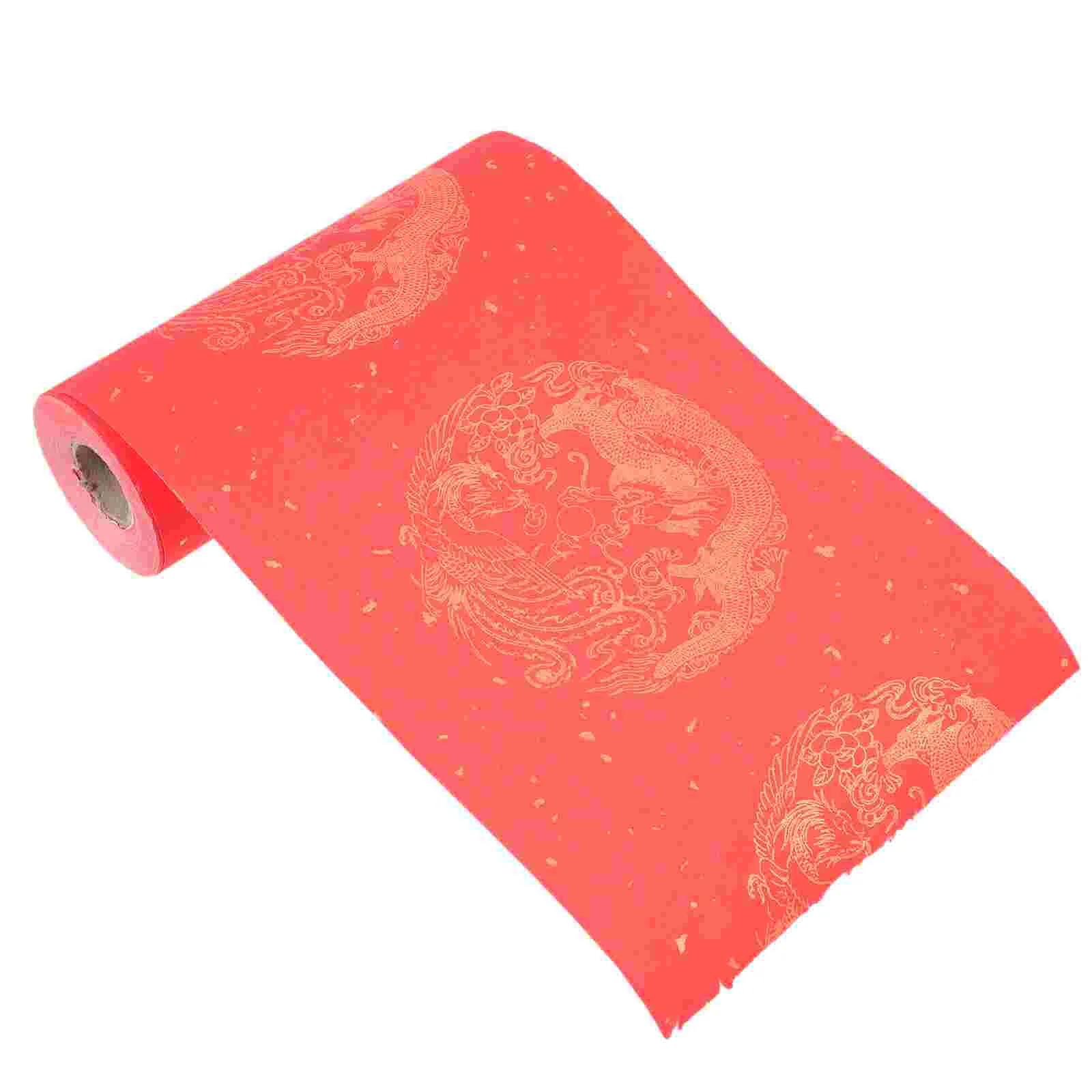 Sprinkle Gold Spring Festival Couplet Paper Filled Rice Blank Sheet Xuan Red Chinese New Year Calligraphy Ink