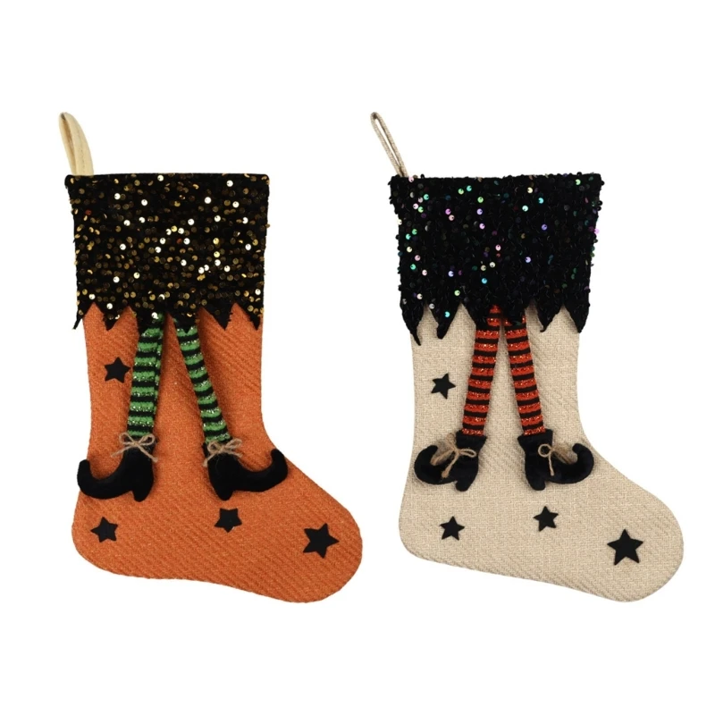 

Halloween Decorative Sock with Unique Festival Pattern Soft Polyester Home Party