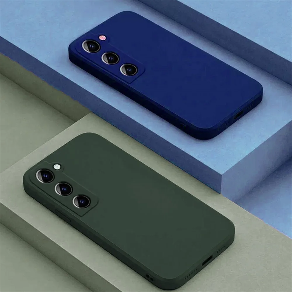 Official Liquid Silicone Case For Samsung Galaxy S24 S23 S22 S21 Plus Ultra FE Note20 A15 A25 A35 A54 A52 A72 4G 5G Luxury Cover