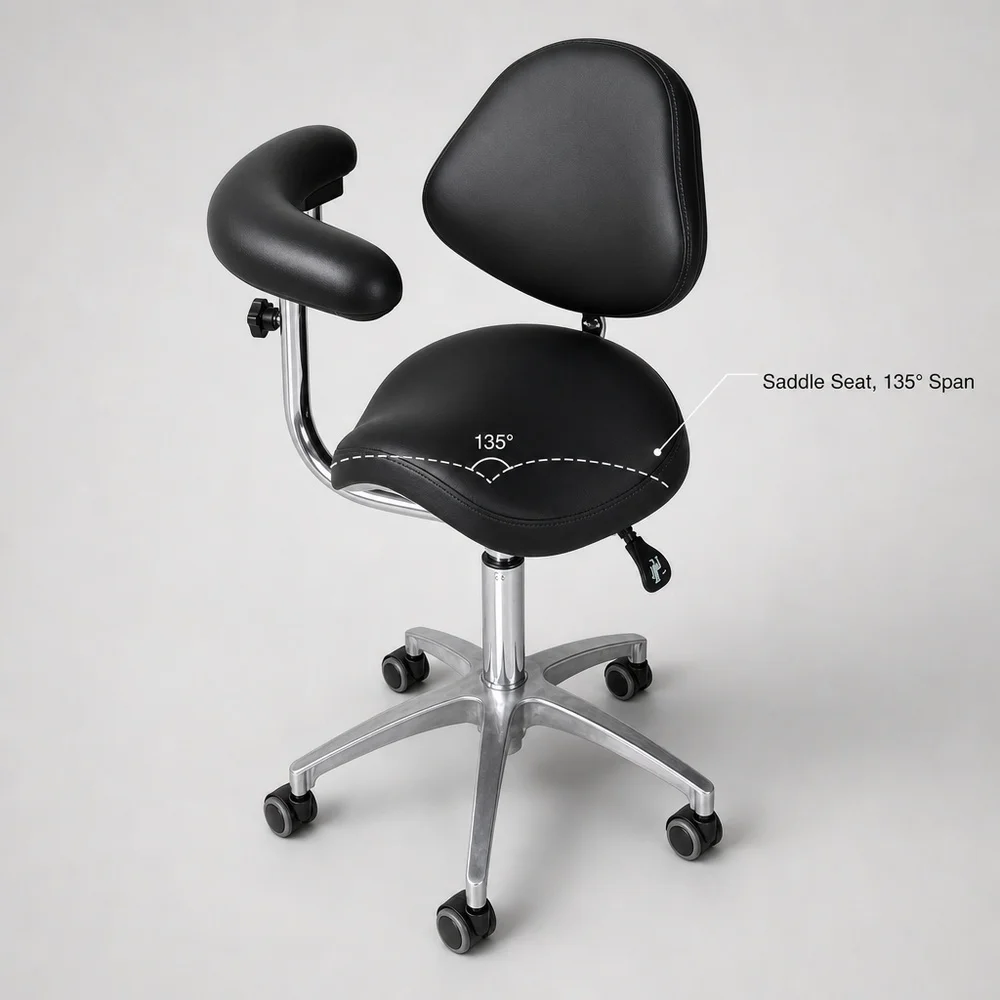 Factory Wholesale Commercial Hospital Chair PU Leather Adjustable Durable Gym Workshop Lab Dentist Work Chair
