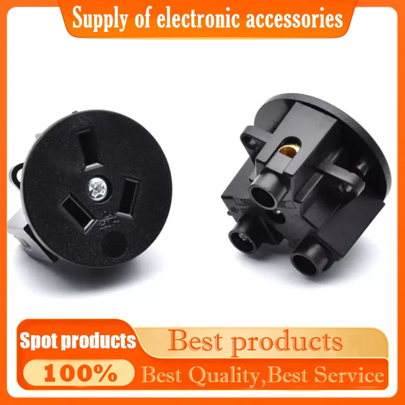 China power socket three hole socket module 10 a250v round black Australian socket outlet interface