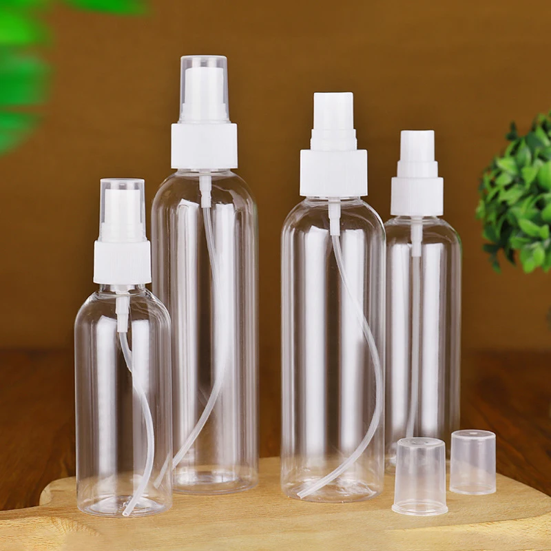 20/200ml Portable Spray Bottle Transparent Plastic Side Spray Bottle Sub-bottling Refillable Spray Bottle Wholesale