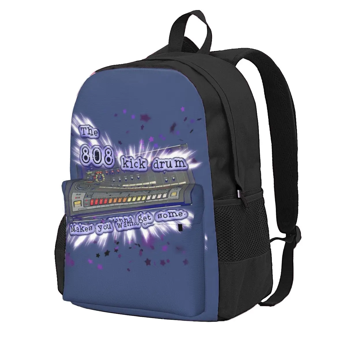 

808 Kick Drum Student Backpack School Bag Hiking Travel Daypack for Boys Girls Fashion Bookbag Shoulder Bags