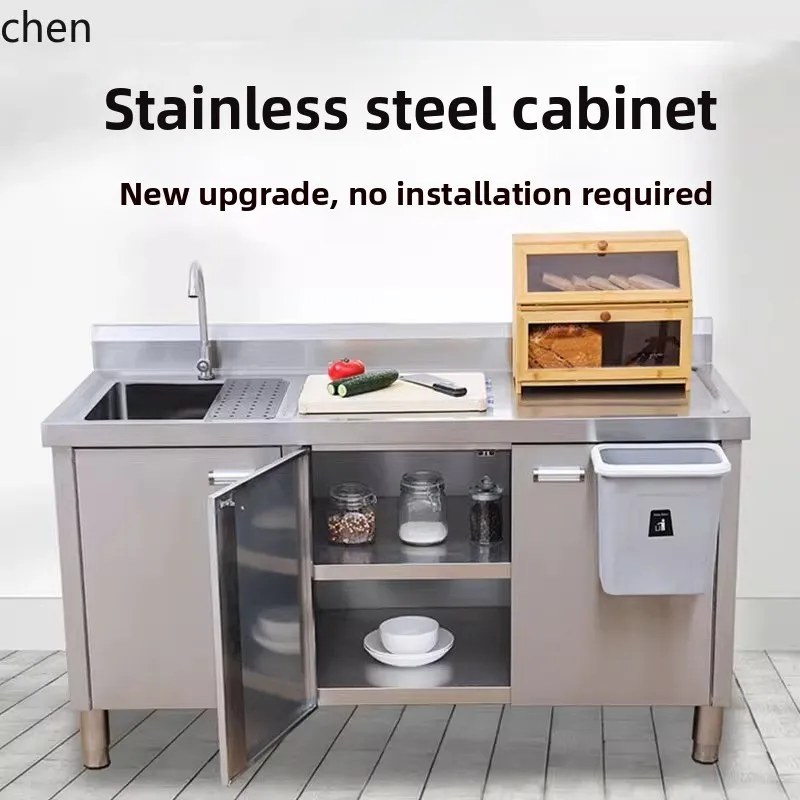 

LXC Kitchen Stainless Steel Integrated Cabinet Sink Basin Dishwashing Storage Stove Cabinet