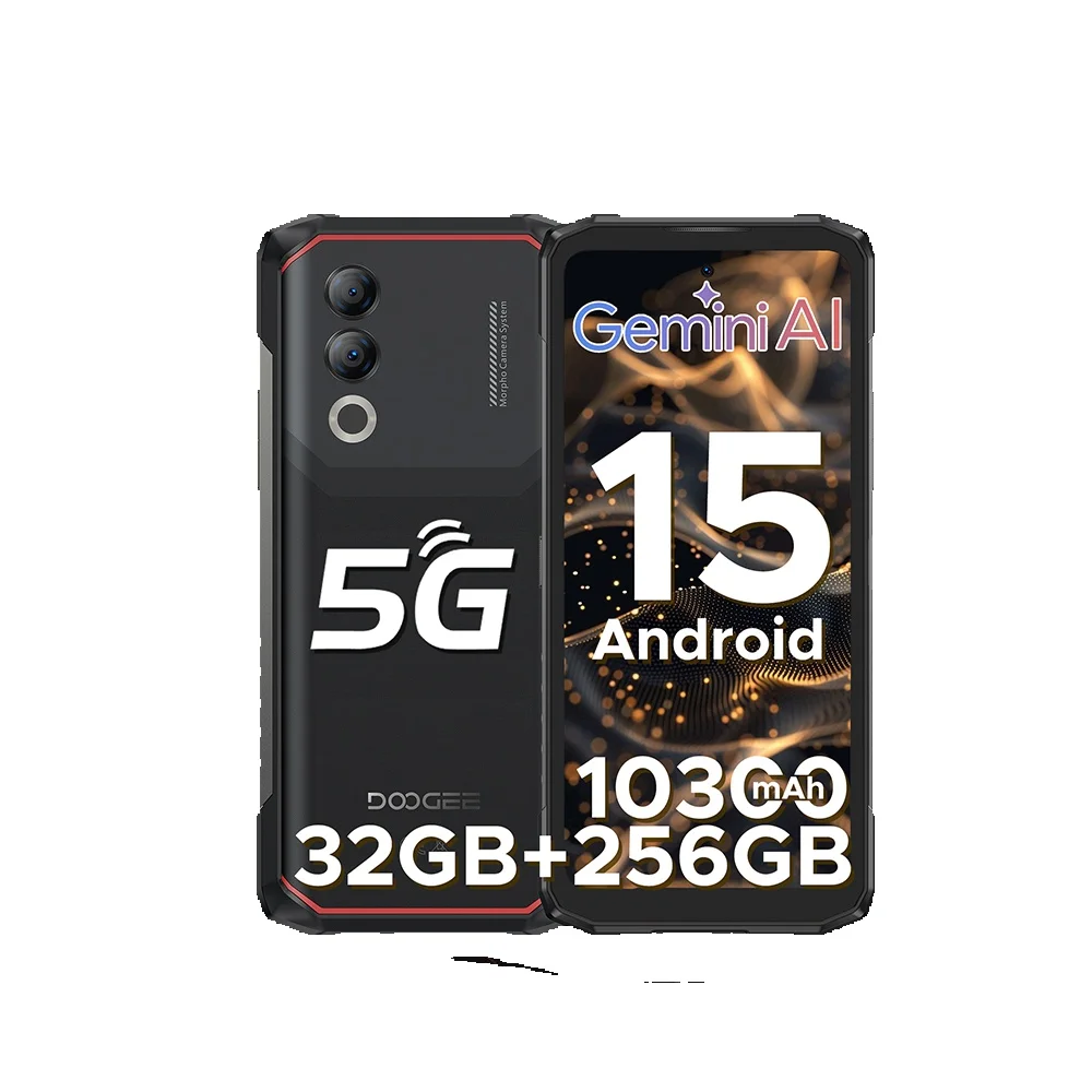 DOOGEE Blade20 Turbo 5G Robustes Smartphone Gemini Al 6,6'' Bildschirm 10300mAh Akku 8GB 256GB 50MP Kamera Android 15 NFC Mobiltelefon