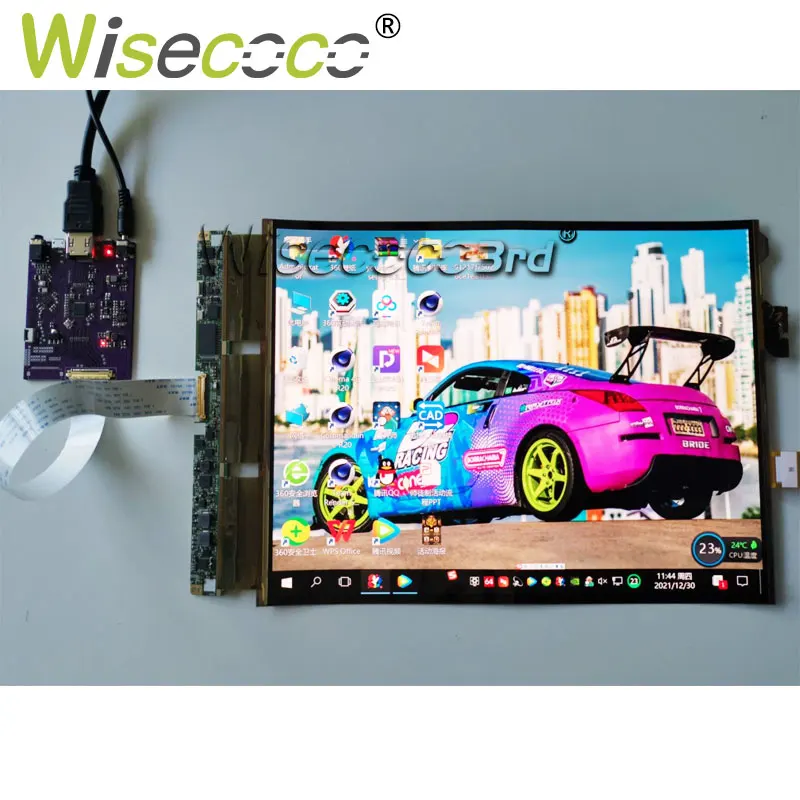 2k oled flex lcd tela, 13.3 polegadas, 2048x1536, ganhar 10 11, framboesa pi, retroiluminado