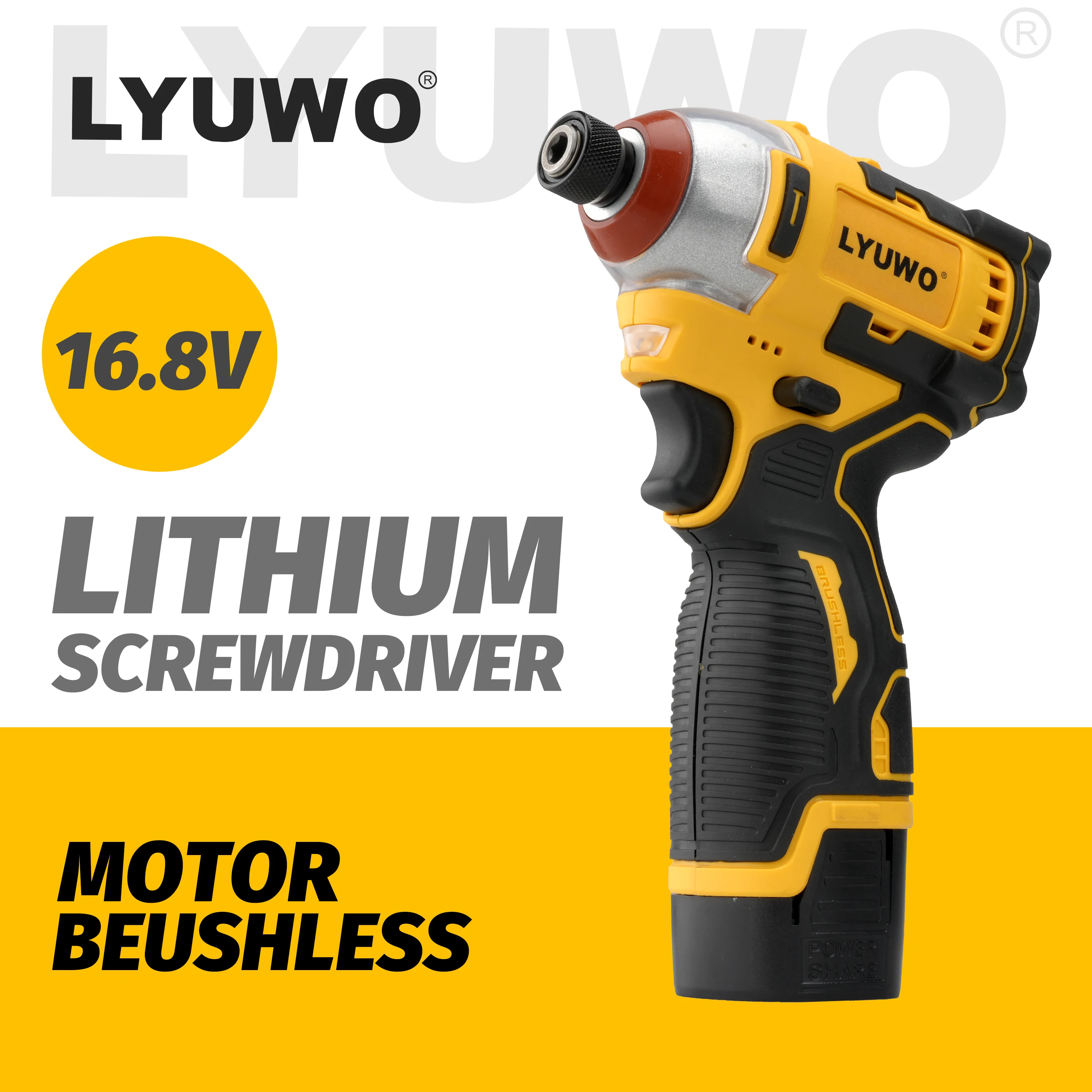 LYUWO 16.8V Wireless Screwdriver Electric Screwdriver With Adjustable Speed For Forward And Reverse Rotation, Lightweight Tools