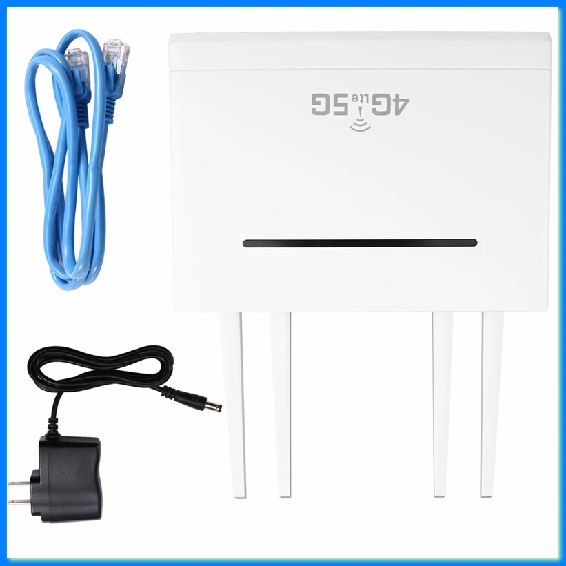 4G WIFI Router 300Mbps Wireless Home Router 4 External Antenna 4G SIM Card WiFi Router US Plug-AT35