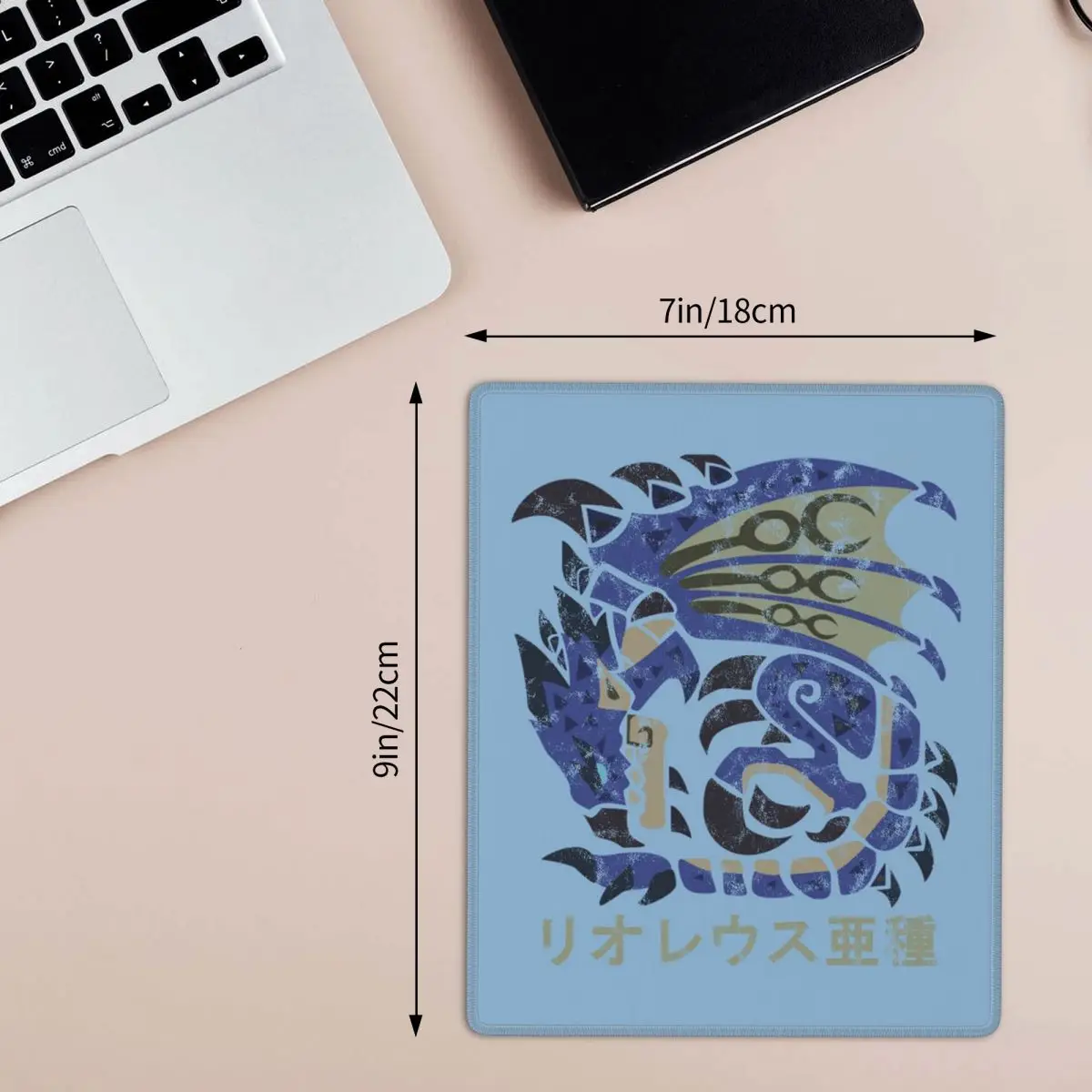 Monster Hunter World Azure Rathalos Kanji Icon Mouse Pad Computer Keyboard Mouse Mat Gamer PC Laptop Desk Mat Office Accessories