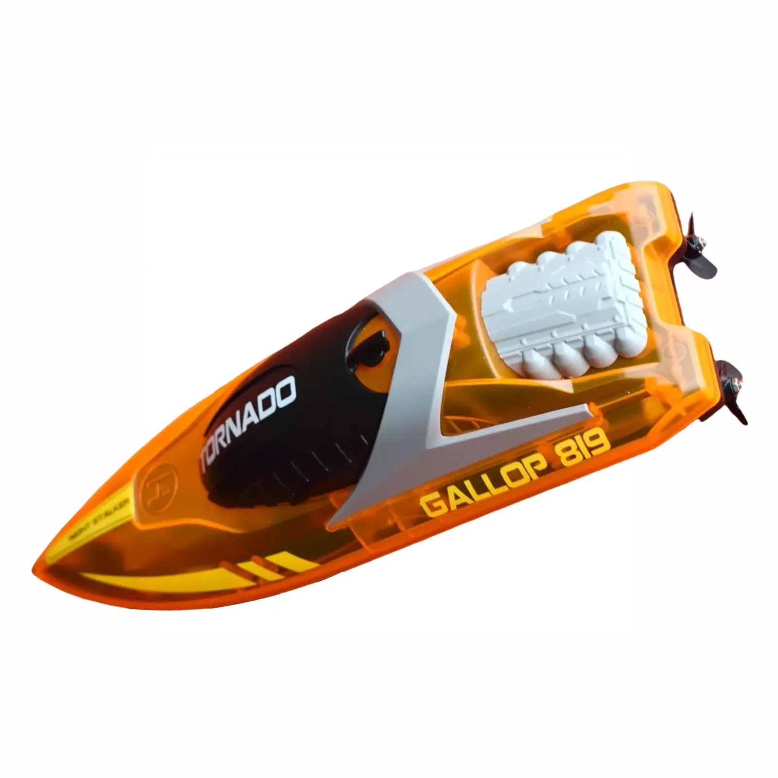 HJ819 Remote-controlled High-speed Boat Model Rechargeable Waterproof Design Kids Toy Gift Boat with LED Lights+dual Electric