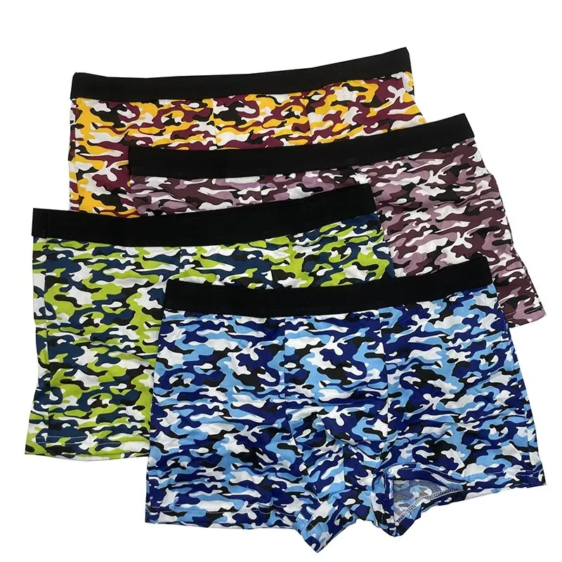 8Pcs/Lot Men\'s Panties Male Underpants Man Pack Shorts Boxers Underwear Fashion Sexy Mens Boxer Ultrathin Large Size L-4XL