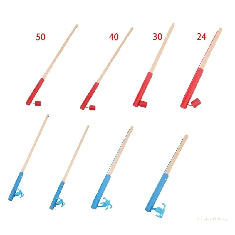 Y4UD لعبة الصيد المغناطيسية قضيب خشبي لحفلات ما قبل المدرسة هدية للتدريب على القدرة اليدوية