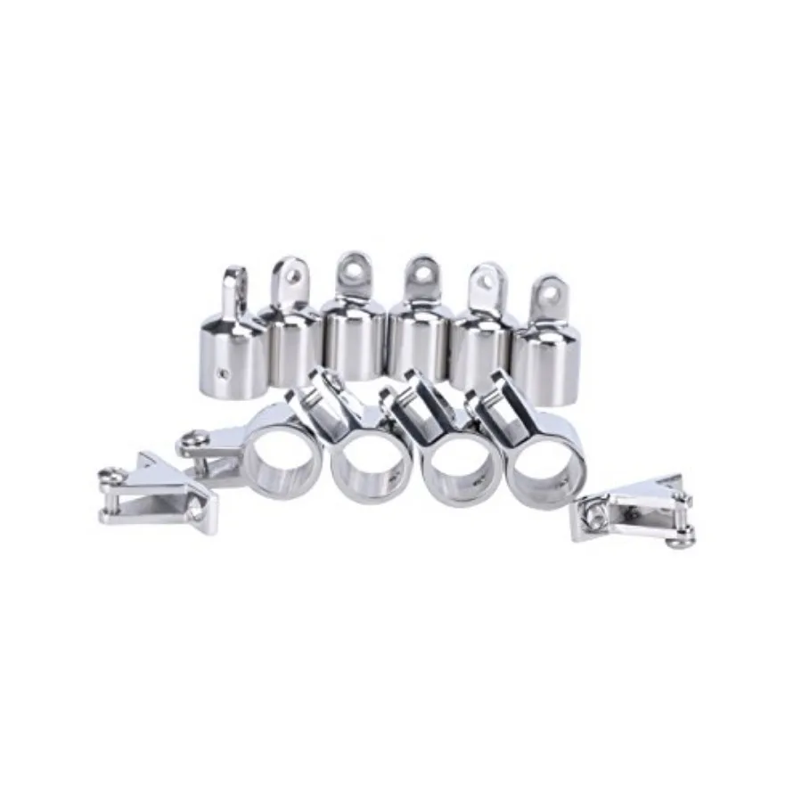 

Bimini Top Hardware 12 Pcs Bimini Top Fittings fits 1inch Od Round Tube Stainless Steel Bimini Hardware Sets for Canopy