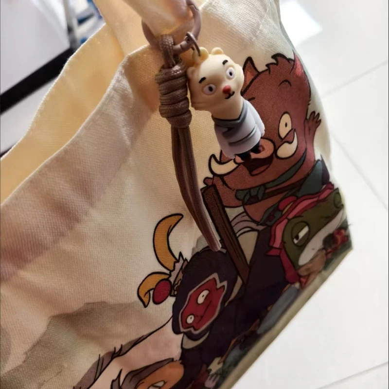 

Langlang Mountain movie merchandise cartoon anime canvas bag creative home portable large-capacity tote shopping bag gift