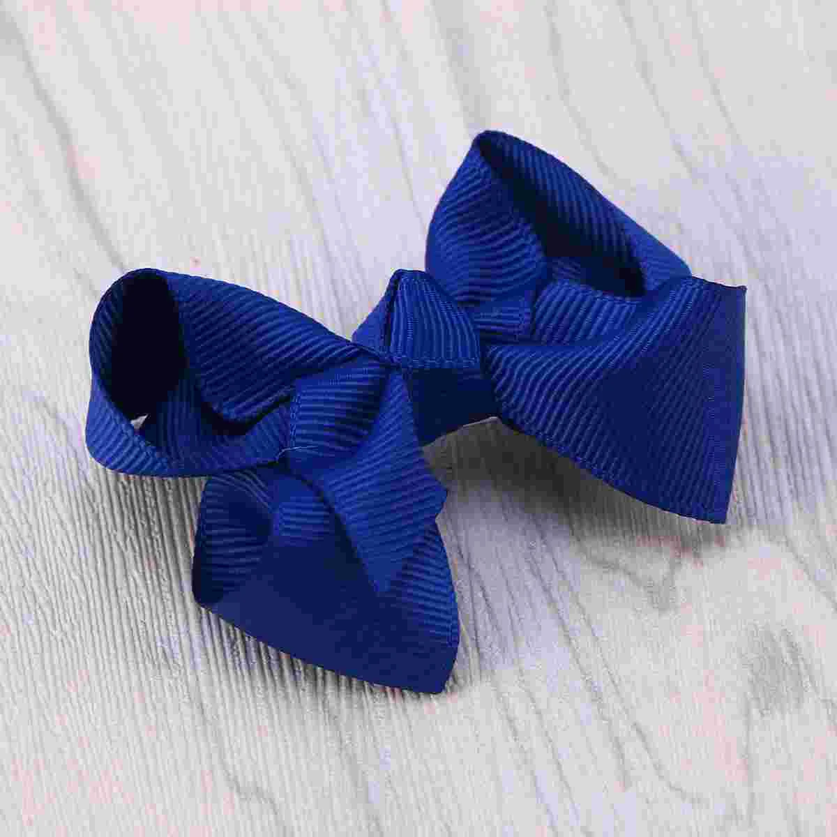 Bow Hair Barrettes Alligator Clips Hair Bow Bowknot Hair Clips French Hair Bow Clip Hair Accessories for Toddler Girl Blue