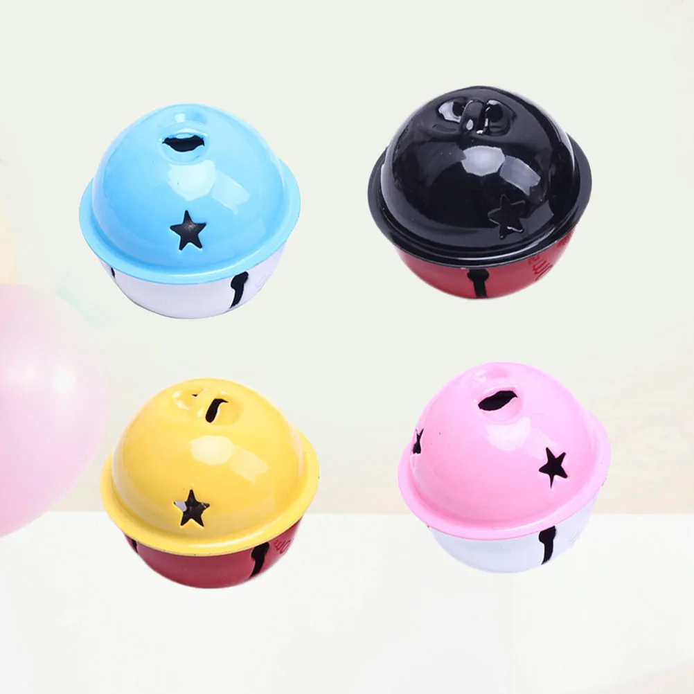 

4Pcs Colorful Bells Mini Round Jingle Round Jingle Bells Christmas naments Pendant Craft Supplies Decor Accessories