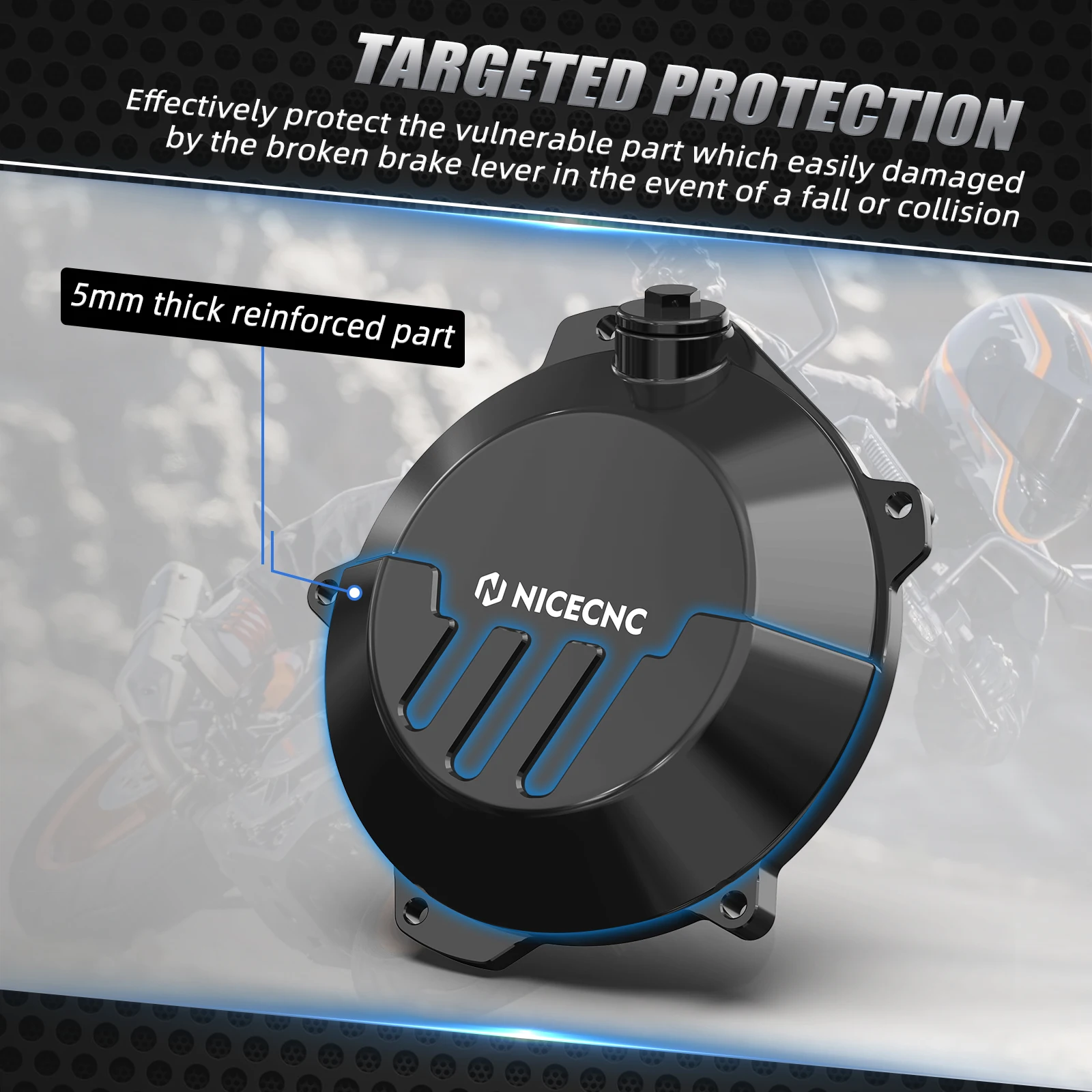 NICECNC สำหรับ KTM EXC 300 2024-2025 EXC 250 XCW 300 SXF 450 ฝาครอบคลัตช์เสริมความแข็งแรงสำหรับ Husqvarna TE 300 สำหรับ GasGas EC 300