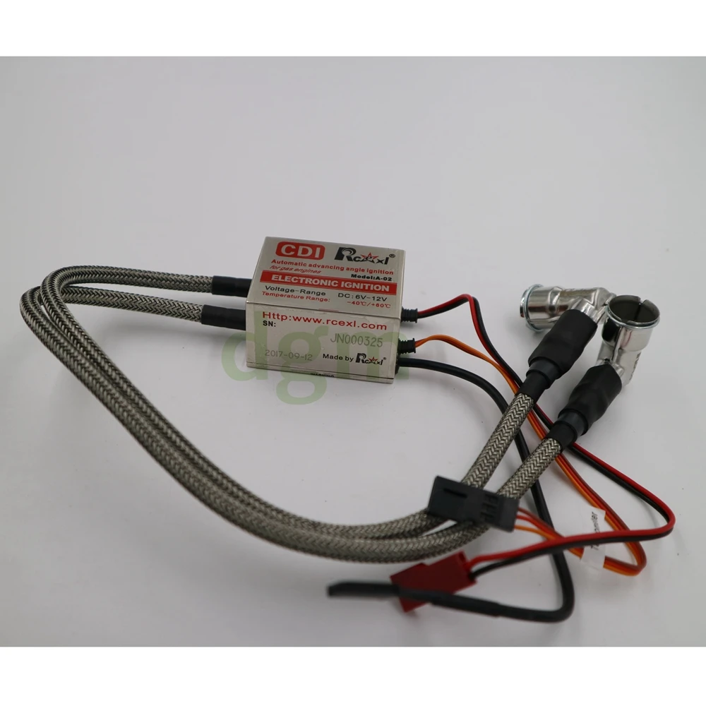 Original Rcexl Twin Ignition for NGK CM6 10MM Dual CM6 90 Degree for DLE40 DLE60 DLE111 DLE120 DLE170 DLE222 Gas/Petrol Engine