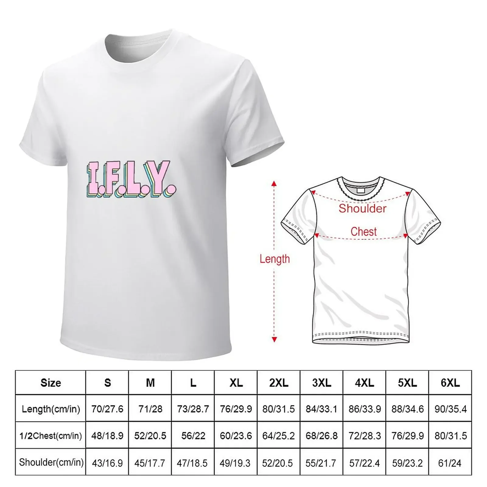 Bazzi I.F.L.Y. T-shirt summer top korean fashion summer tops Short sleeve tee men